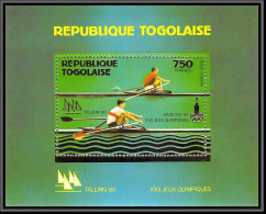 85756 N°155 A 1430 Aviron Rowing Moscou 1980 Jeux Olympiques Olympic Games Togo Timbres OR Gold Stamps ** MNH - Sommer 1980: Moskau