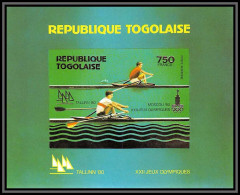 85755 N°155 B 1430 Aviron Rowing Moscou 1980 Jeux Olympiques Olympic Games Togo OR Gold Stamps Non Dentelé Imperf ** MNH - Ete 1980: Moscou
