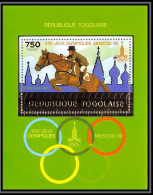 85754 N°156 A Jumping Cheval Horse Moscou 1980 Jeux Olympiques Olympic Games Togo Timbres OR Gold Stamps ** MNH - Sommer 1980: Moskau