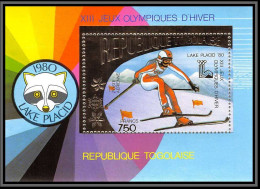 85748 Bloc N°152 A Lake Placid Ski Jeux Olympiques Olympic Games 1980 Usa Togo Timbres OR Gold Stamps ** MNH - Togo (1960-...)