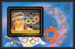 86058/ N°304 A Max Julen Suisse Sarajevo Jeux Olympiques Olympic Games 1984 Centrafricaine OR Gold MNH ** - Repubblica Centroafricana