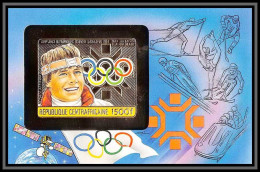 86057 N°304 B Max Julen Suisse Sarajevo Jeux Olympiques Olympic Games 1984 Centrafricaine OR Gold MNH Non Dentelé Imperf - Centrafricaine (République)