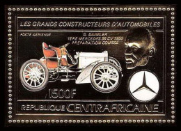 86052b/ N°245 A Mercedes Daimler Jellinek Voiture (Cars) Centrafrique Centrafricaine OR Gold Stamps ** MNH - Cars