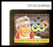 86053b 1069 B Max Julen Suisse Sarajevo Jeux Olympiques Olympic Games 1984 Centrafricaine OR Gold MNH Non Dentelé Imperf - Centrafricaine (République)