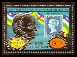 86046a/ N°47 A Rowland HILL UPU Stamps On Stamps Centrafrique Centrafricain OR Gold ** MNH  - Centrafricaine (République)