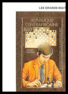 86030b/ N°914 B Bobby FISCHER Echecs Chess 1983 Centrafrique Centrafricaine OR Gold ** MNH Non Dentelé Imperf - Central African Republic