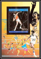 86027 N°254 B Shot Put Jeux Olympiques Olympic Games Los Angeles 1984 Centrafricaine OR Gold ** MNH Non Dentelé Imperf - Centrafricaine (République)