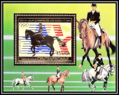 86028/ N°255 A Dressage HORSE Jeux Olympiques Olympic Games Los Angeles 1984 Centrafricaine OR Gold Stamps ** MNH - Estate 1984: Los Angeles