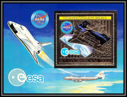 86017/ N°79 A Espace (space) NASA Boeing SHUTTLE NAVETTE Centrafrique Centrafricaine OR Gold Stamps ** MNH - Central African Republic