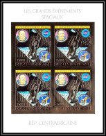 86016/ N°670 B Espace (moon Space) ARMSTRONG Apollo 11 Centrafricaine OR Gold ** MNH Bloc 4 Non Dentelé Imperf NASA - Afrika