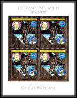86015/ N°670 A Espace (moon Space) ARMSTRONG Apollo 11 Centrafrique Centrafricaine OR Gold ** MNH Bloc 4 NASA Discount - Afrika