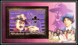 86012 N°313 B Baden-Powell Scout Scouting Jamboree 1984 Centrafricaine OR Gold ** MNH Non Dentelé Imperf - Central African Republic
