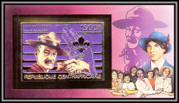 86012 N°313 B Baden-Powell Scout Scouting Jamboree 1984 Centrafricaine OR Gold ** MNH Non Dentelé Imperf - Nuevos