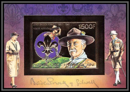 86013/ N°314 B Baden-Powell Scout Scouting Jamboree 1984 Centrafricaine OR Gold ** MNH Non Dentelé Imperf - Neufs
