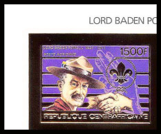 86010b N°1082 B Baden-Powell Scout Jamboree 1984 Centrafricaine OR Gold ** MNH Non Dentelé Imperf  - Ongebruikt