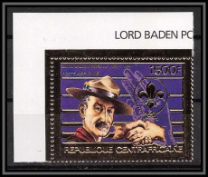 86009a/ N°1082 A Baden-Powell Scout Scouting Jamboree 1984 Centrafrique Centrafricaine OR Gold ** MNH  - Unused Stamps