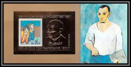 86008/ N°132 B 1981 Picasso Tableau Painting Centrafrique Centrafricain OR Gold ** MNH Non Dentelé Imperf - Zentralafrik. Republik