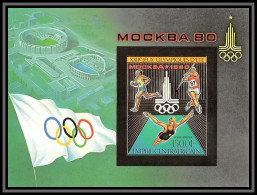 86003/ N°66 B Moscou Jeux Olympiques Olympic Games 1980 Centrafrique Centrafricaine OR Gold ** MNH Non Dentelé Imperf - Summer 1980: Moscow