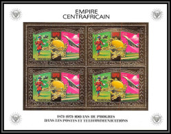 85996/ N°547 A UPU Concorde Avion Plane Centrafrique Centrafricain OR Gold Stamps ** MNH Bloc 4 Discount - Central African Republic
