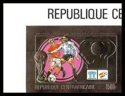 85982b/ N°719 B World Cup ESPANA 82 1981 Football Soccer Centrafricaine OR Gold ** MNH Non Dentelé Imperf RRR - Central African Republic