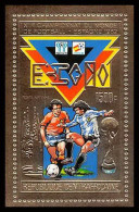 85977b/ N°113 A World Cup ESPANA 82 1981 Football Soccer Centrafrique Centrafricaine OR Gold Stamps ** MNH - 1982 – Spain