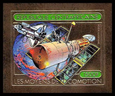 85963b/ N°181 B Navette Shuttle Espace Space Centrafrique Centrafricaine OR Gold Stamps ** MNH Non Dentelé Imperf - Afrique