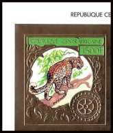 85955b 819 B Rotary Fauna Animaux Panthère Centrafricaine OR Gold Panther ** MNH Non Dentelé Imperf  - Raubkatzen