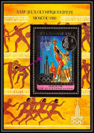 85946/ N°123 A BASKET Moscou 1980 Jeux Olympiques Olympic Games Centrafrique Centrafricaine OR Gold ** MNH Overprint - Zomer 1980: Moskou