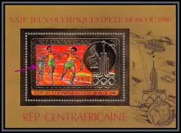 85944/ N°122 A Moscou 1980 Jeux Olympiques Olympic Games Centrafrique Centrafricaine OR Gold ** MNH Overprint Cote 35 - Estate 1980: Mosca