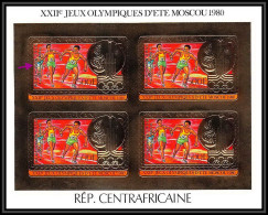 85942/ N°733 I Ba Moscou 1980 Jeux Olympiques Olympic Games Centrafricaine OR Gold ** MNH Non Dentelé Imperf Overprint - Ete 1980: Moscou