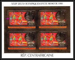 85942/ N°733 I Ba Moscou 1980 Jeux Olympiques Olympic Games Centrafricaine OR Gold ** MNH Non Dentelé Imperf Overprint - Centrafricaine (République)