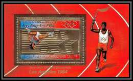 85938/ N°199 A Los Angeles 1984 Jeux Olympiques Olympic Games Centrafrique Centrafricaine OR Gold Stamps ** MNH - Zentralafrik. Republik