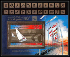 85937/ N°200 A Sailing Voile Los Angeles 1984 Jeux Olympiques Olympic Games Centrafrique Centrafricaine OR Gold ** MNH  - Summer 1984: Los Angeles