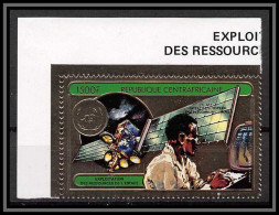 85928a/ N°868 A Exploration Des Ressources De L' Espace Space 1982 Centrafrique Centrafricaine OR Gold ** MNH  - Zentralafrik. Republik