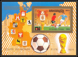 86231 Mi N°83 B Football Soccer World Cup Munich 1974 ** MNH Khmère Cambodia Cambodge Non Dentelé Imperf - 1974 – West-Duitsland