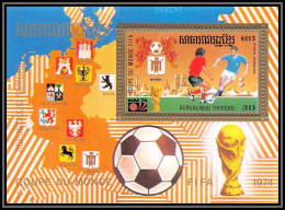 86232 Mi N°83 A Football Soccer World Cup Munich 1974 ** MNH Khmère Cambodia Cambodge  - Cambogia