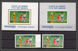 86224d Mi N°44 Football Soccer Munich Wold Cup 1974 Deluxe Miniature Sheet + Imperf ** MNH Khmère Cambodia Cambodge - Cambodja