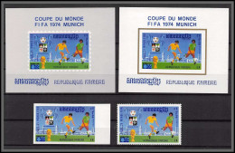 86224a Mi N°42 Football Soccer Munich Wold Cup 1974 Deluxe Miniature Sheet + Imperf ** MNH Khmère Cambodia Cambodge - Cambodge