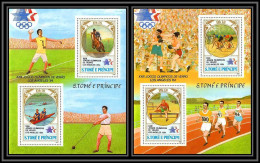 86218 Sao Tome S Tome E Principe Mi 143/145 Jeux Olympiques Olympic Games 1984 Los Angeles ** MNH Cycling Rowing Horse - Sao Tome Et Principe