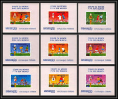 86223 Mi N°420/428 Football Soccer Munich Wold Cup 1974 Deluxe Miniature Sheets ** MNH Khmère Cambodia Cambodge - 1974 – Allemagne Fédérale