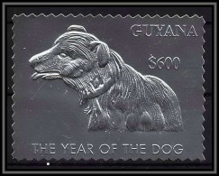 86199/ Guyana Argent Silver Chien (1994 The Year Of The Dog) ** MNH - Guiana (1966-...)