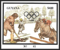86193/ Guyana Mi N°324 Argent Silver 1996 Jeux Olympiques (olympic Games) Atlanta Hockey Jumping Horse 600$ ** MNH - Guyana (1966-...)