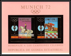 86185/ Guinée équatoriale Guinea Mi A 30 MUNICH 1972 Jumping Jeux Olympiques Olympics OR Gold ** MNH Non Dentelé Imperf - Äquatorial-Guinea