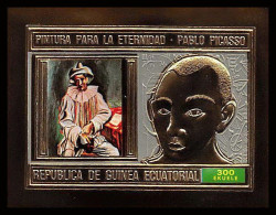86178b/ Guinée équatoriale Guinea Mi N°A 155 Pablo Picasso Arphila 75 Tableau Painting OR Gold ** MNH Non Dentelé Imper - Picasso