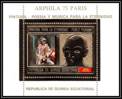 86177/ Guinée équatoriale Guinea Mi N°155 Pablo Picasso Arphila 75 Tableau (Painting) OR Gold ** MNH - Guinée Equatoriale