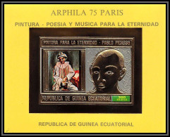 86178/ Guinée équatoriale Guinea Mi N°A 155 Pablo Picasso Arphila 75 Tableau Painting OR Gold ** MNH Non Dentelé Imper - Picasso