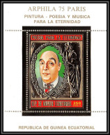 86173/ Guinée équatoriale Guinea Mi N°153 A ARPHILA 75 Pablo Neruda OR Gold ** MNH Chile Chili - Expositions Philatéliques