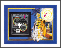 86162b/ Guyana N°235 B Lion's Club Rotary Overprint SEOUL 1995 In Black Argent Silver ** MNH Korea Non Dentelé Imperf - Rotary Club