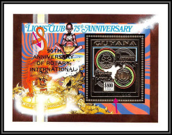 86161/ Guyana Mi N°234 A Lion's Club Rotary Overprint 90 Th Anniversary In Black OR Gold ** MNH - Rotary, Lions Club