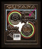 86160d Guyana Mi N°234 B Lion's Club Rotary Overprint SEOUL 1995 In Black OR Gold ** MNH Non Dentelé Imperf Korea - Rotary Club